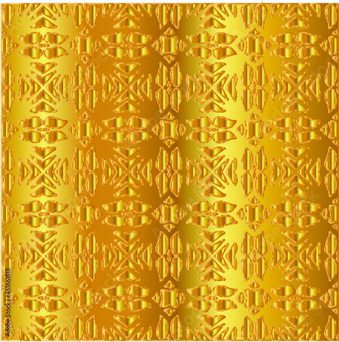 
Geometric vector pattern with yellow and white gradient. gold ornament for wallpapers and backgrounds.