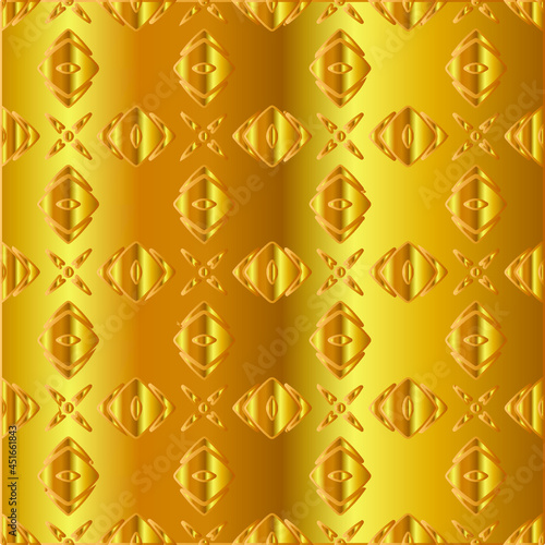 
Geometric vector pattern with yellow and white gradient. gold ornament for wallpapers and backgrounds.