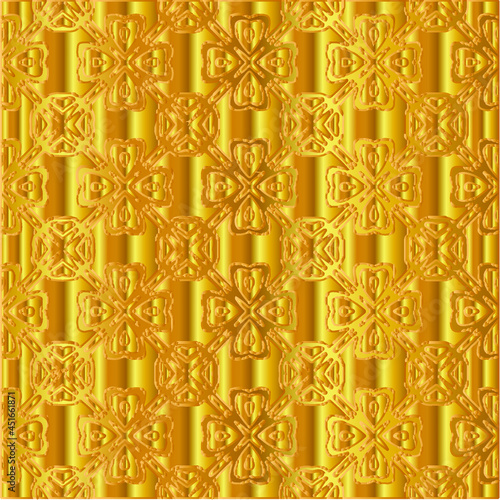 
Geometric vector pattern with yellow and white gradient. gold ornament for wallpapers and backgrounds.