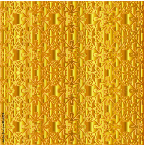 
Geometric vector pattern with yellow and white gradient. gold ornament for wallpapers and backgrounds.