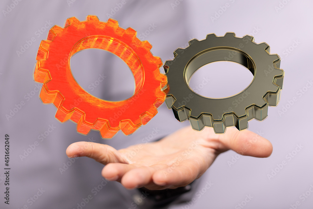 gear Technology setting concept background