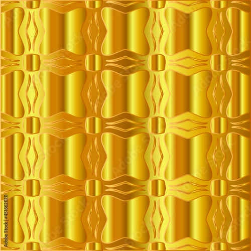 
Geometric vector pattern with yellow and white gradient. gold ornament for wallpapers and backgrounds.