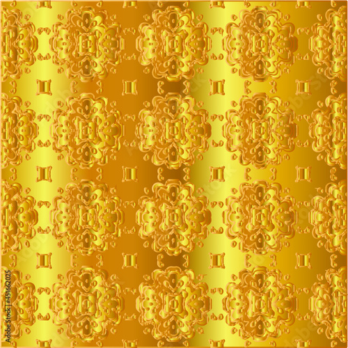 
Geometric vector pattern with yellow and white gradient. gold ornament for wallpapers and backgrounds.