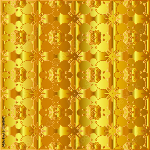 
Geometric vector pattern with yellow and white gradient. gold ornament for wallpapers and backgrounds.
