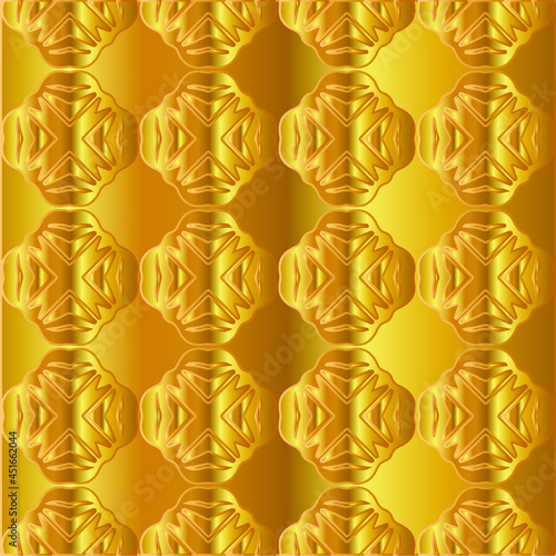 
Geometric vector pattern with yellow and white gradient. gold ornament for wallpapers and backgrounds.