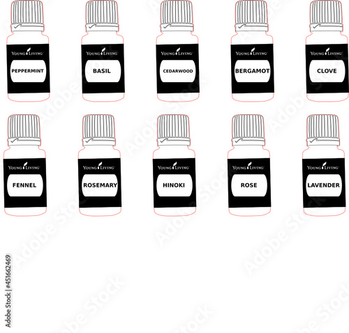 Young Living Essential Oil bottle vector