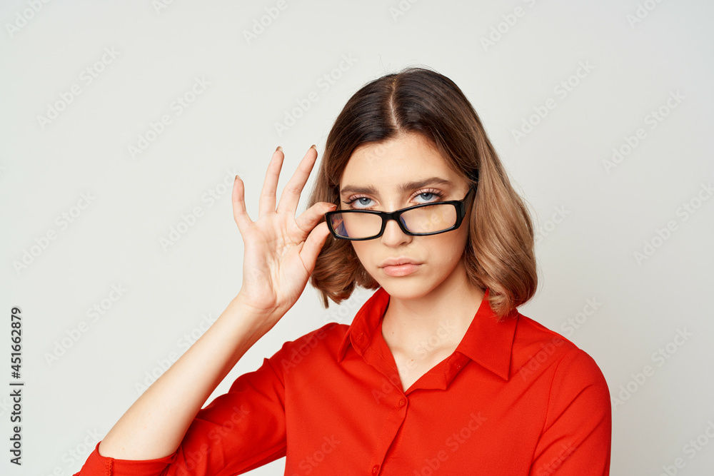 business woman office work finance light background business woman office work finance light background