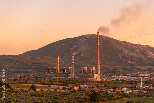 Soma power plant is a 990 MW coal fired power plant in Manisa Soma in western Turkey. photo