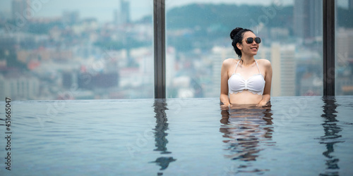 Asian travel concept. young...