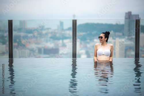 Asian travel concept. young...