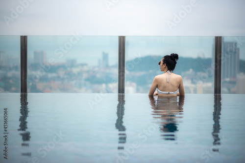 Asian travel concept. young...
