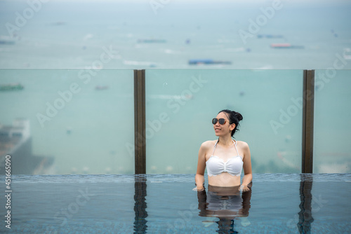 Asian travel concept. young...