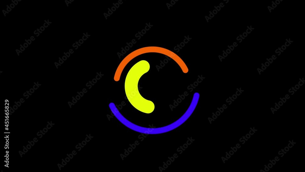 4k Animated Loading Icon. Looped Overlay