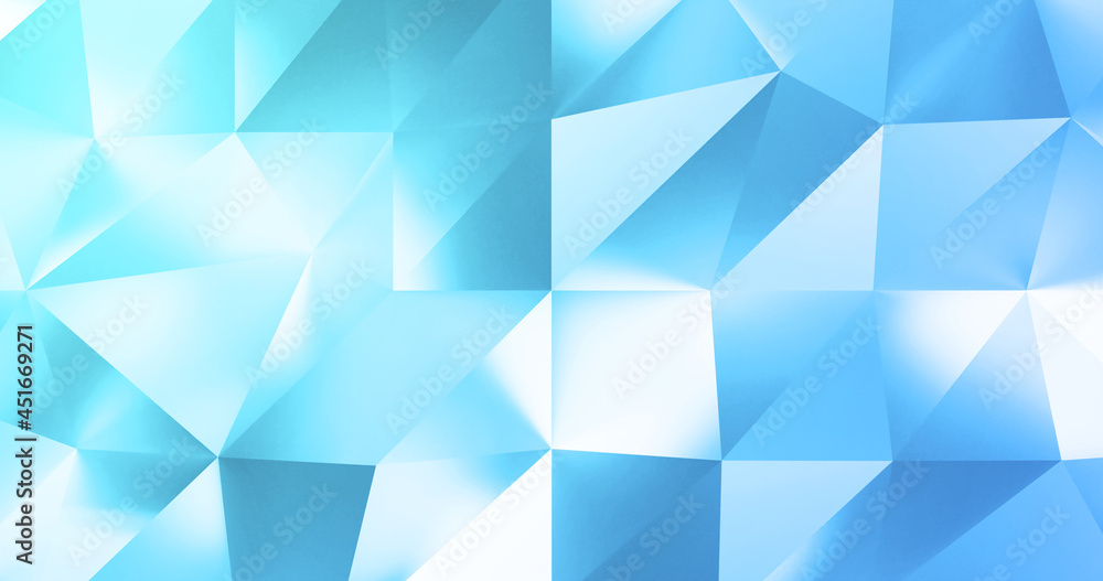 Fototapeta premium Blue polygon background 3d rendering, 3d illustration. Abstract triangle background. Blue background. Abstract blue polygon wallpaper.