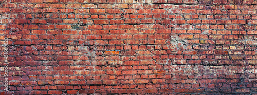 Old red brick wall, texture background, for interior design