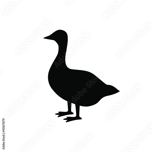 Duck goose silhouette vector png.
