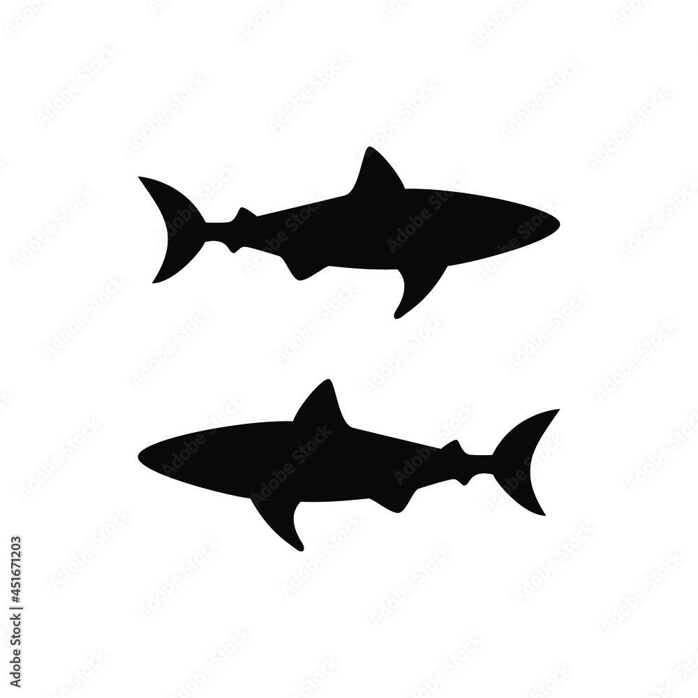 Fototapeta premium Shark icon vector png isolated on white background