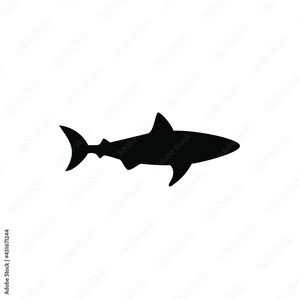 Shark icon vector png isolated on white background Shark icon vector png isolated on white background