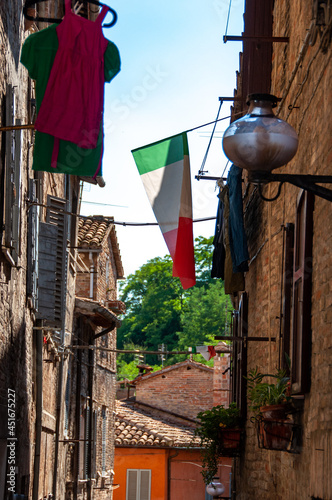 The streets of the medieval town of Urbino
