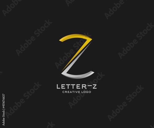 Free Download letter z logo, modern style, gold and silver color combination, elegant luxury, - GFXLoad