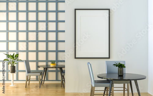 3D Mockup photo frame in Modern interior of living room © Johnstocker