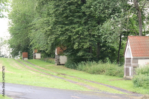 Kreuzweg in Ungedanken. Büraberg Pilgerweg. photo