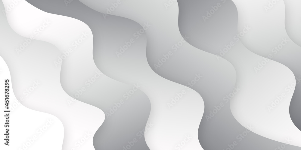 White Abstract wavy paper cut background. Suit for business, corporate, institution, party, festive, seminar, and talks