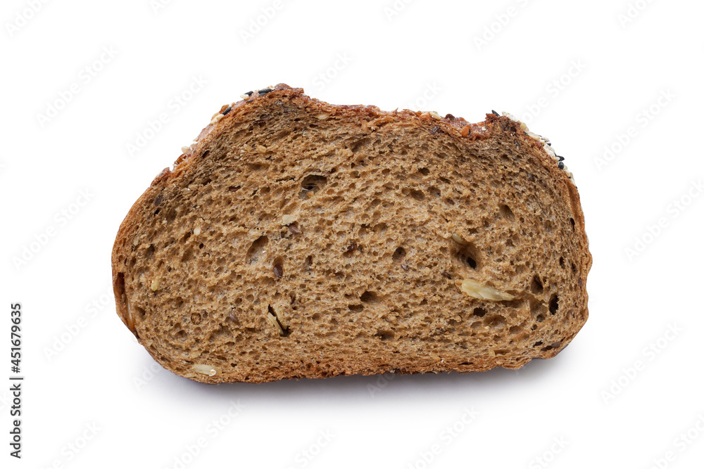whole wheat breads sliced isolated on white background whole wheat breads sliced isolated on white background