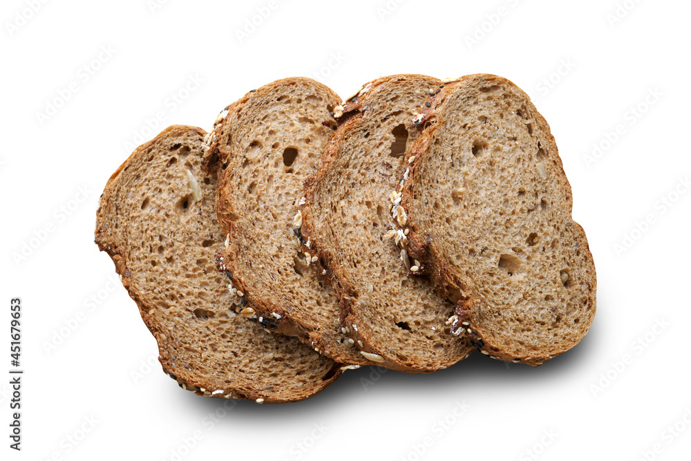 whole wheat breads sliced on wooden background whole wheat breads sliced on wooden background