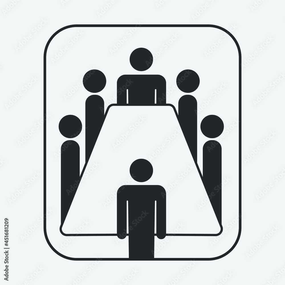 Meeting vector icon illustration sign Meeting vector icon illustration sign