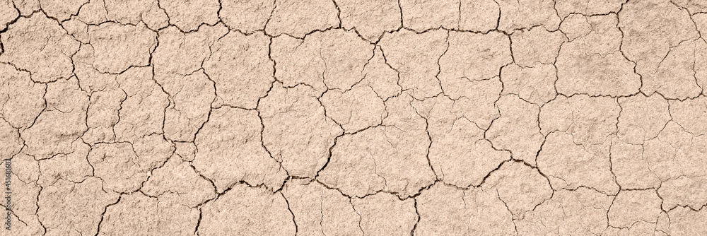 Texture of very dry and cracked earth. Drought or lack of water concept. Long banner with copy space Texture of very dry and cracked earth. Drought or lack of water concept. Long banner with copy space