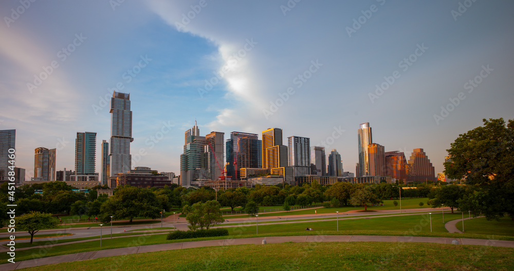 View of Austin, Texas in USA downtown skyline. View of Austin, Texas in USA downtown skyline.