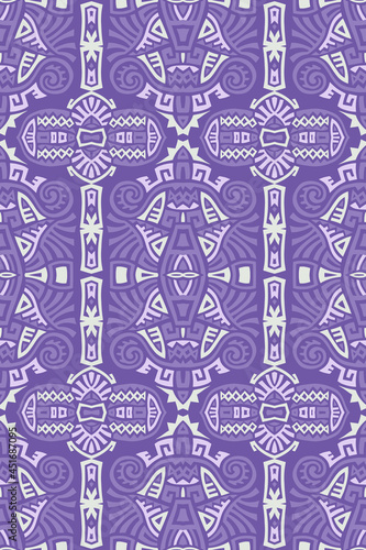 Abstract Ethnic Vector Seamless Pattern. Trendy boho tile. African textile design. Scandinavian ornament. Perfect for wallpaper, cloth, wrapping paper and other endless fill.