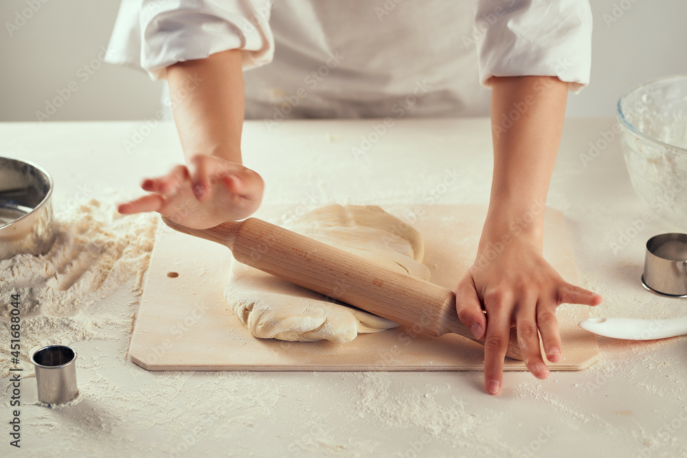 rolling dough flour products kitchen work cooking rolling dough flour products kitchen work cooking