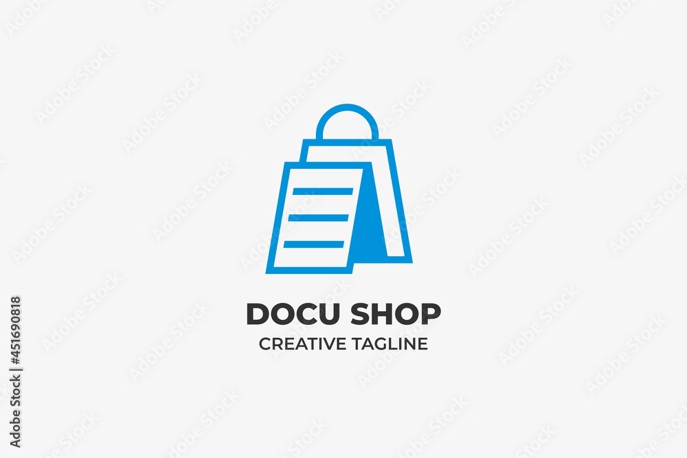 Fototapeta premium Document Storage Shop Minimalist Logo