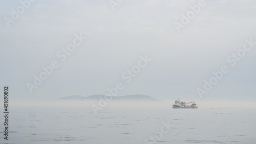 the landscape of Marmara sea in Istanbul turkey