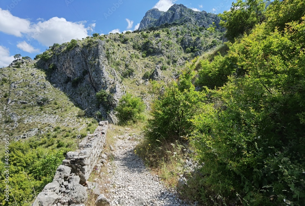 summer day in the town of motor montenegro