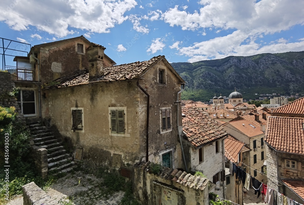 beautiful summer day in the city of kotor montenegro