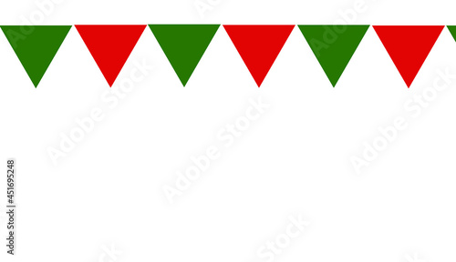 Free Download Banderines de color verde y rojo, representando el 16 de septiembre, día de la independencia de México. - GFXLoad