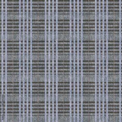 Woven cloth plaid background pattern. Traditional checkered home decor linen cloth texture effect. Seamless soft furnishing fabric. Variegated melange winter tartan weave all over print.