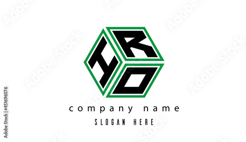 HRO polygon creative latter logo photo