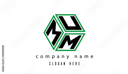 MUM polygon creative latter logo