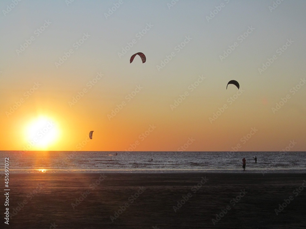 sunset on the beach