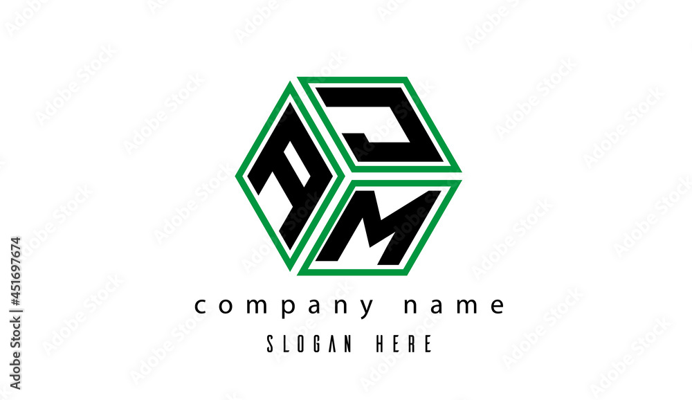 AJM polygon creative latter logo AJM polygon creative latter logo