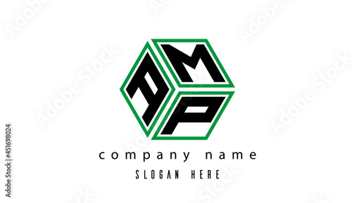 AMP polygon creative latter logo