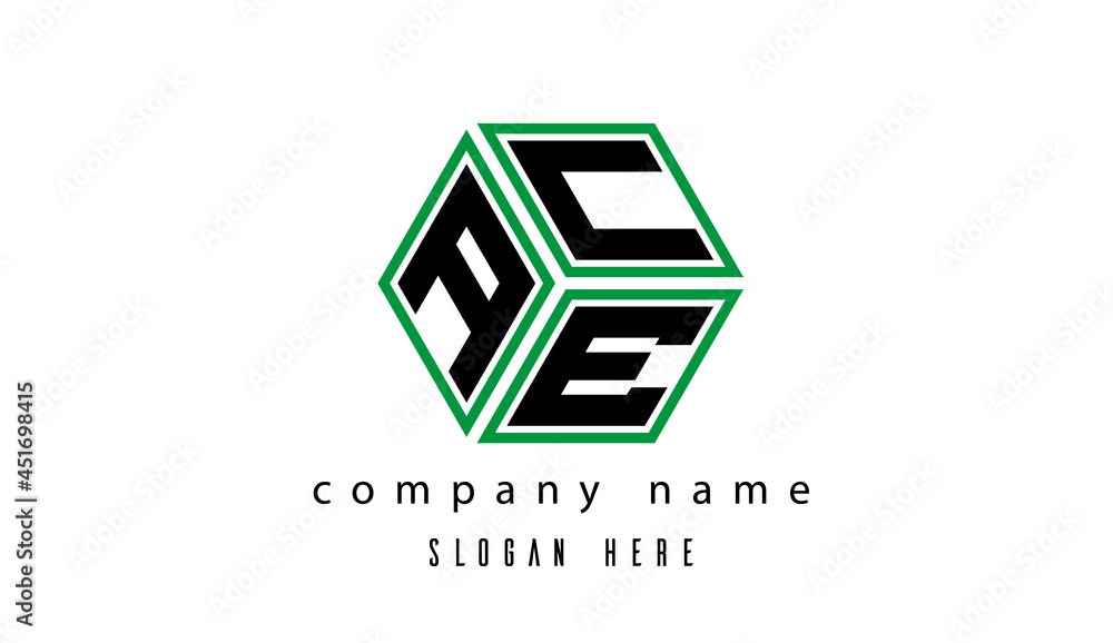 ACE polygon creative letter logo ACE polygon creative letter logo