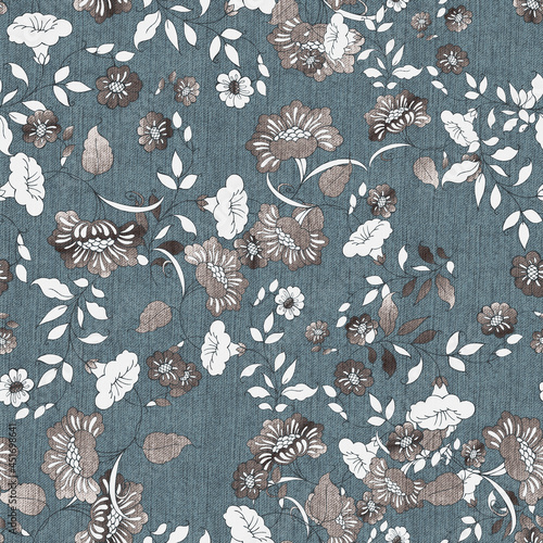 Floral seamless background for textile or book covers, manufacturing, wallpapers, print, gift wrap and scrapbooking.
