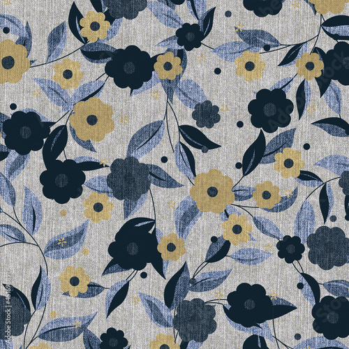 Floral seamless background for textile or book covers, manufacturing, wallpapers, print, gift wrap and scrapbooking.