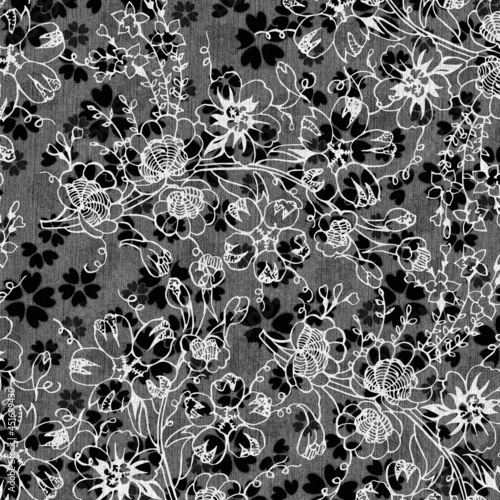 Floral seamless background for textile or book covers, manufacturing, wallpapers, print, gift wrap and scrapbooking.