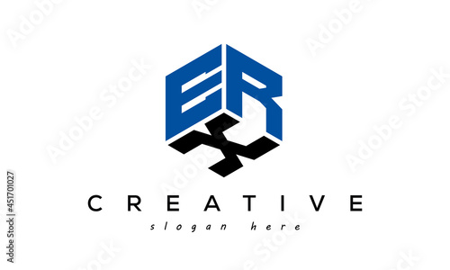 ERX letters creative logo with hexagon	 photo